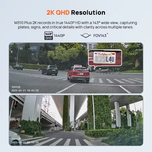 70mai Dash Cam M310 Plus 2K: La cámara de coche perfecta para tu seguridad