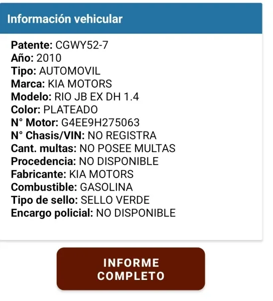 Kia Torque de motor kia rio 1.4 2010