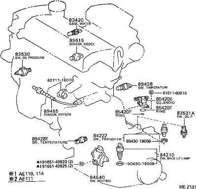 Guia Completa de Sensores del motor Toyota 4AGE 20v Tapa Negra temperature sending unit wiring diagram 